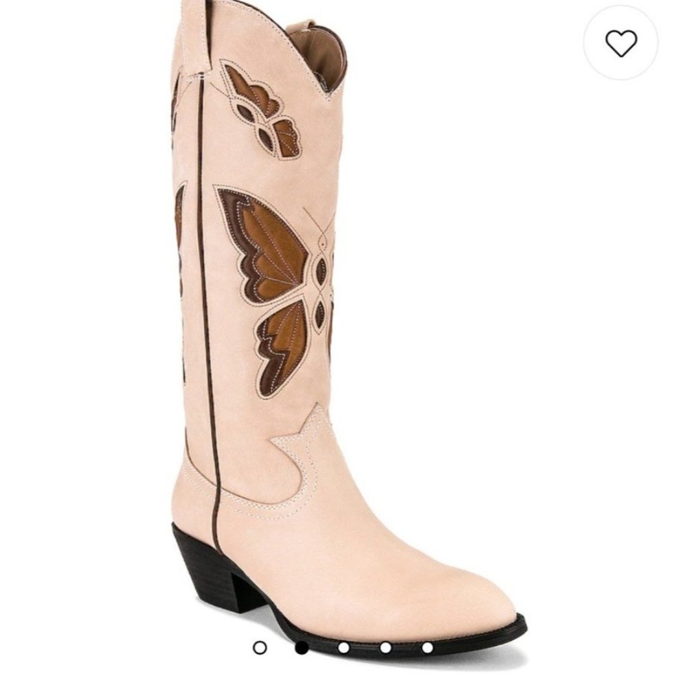 Jeffrey Campbell Fly Away Cowboy Boot in Natural